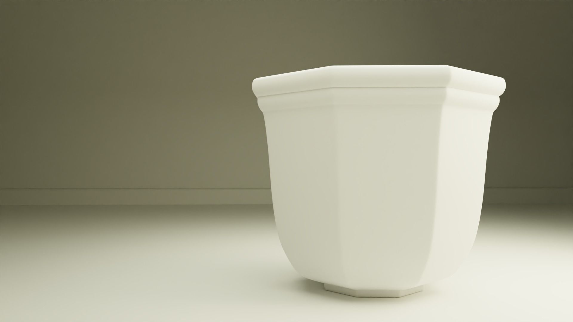 Decorative Porcelain Vase Low-poly 3D model_1