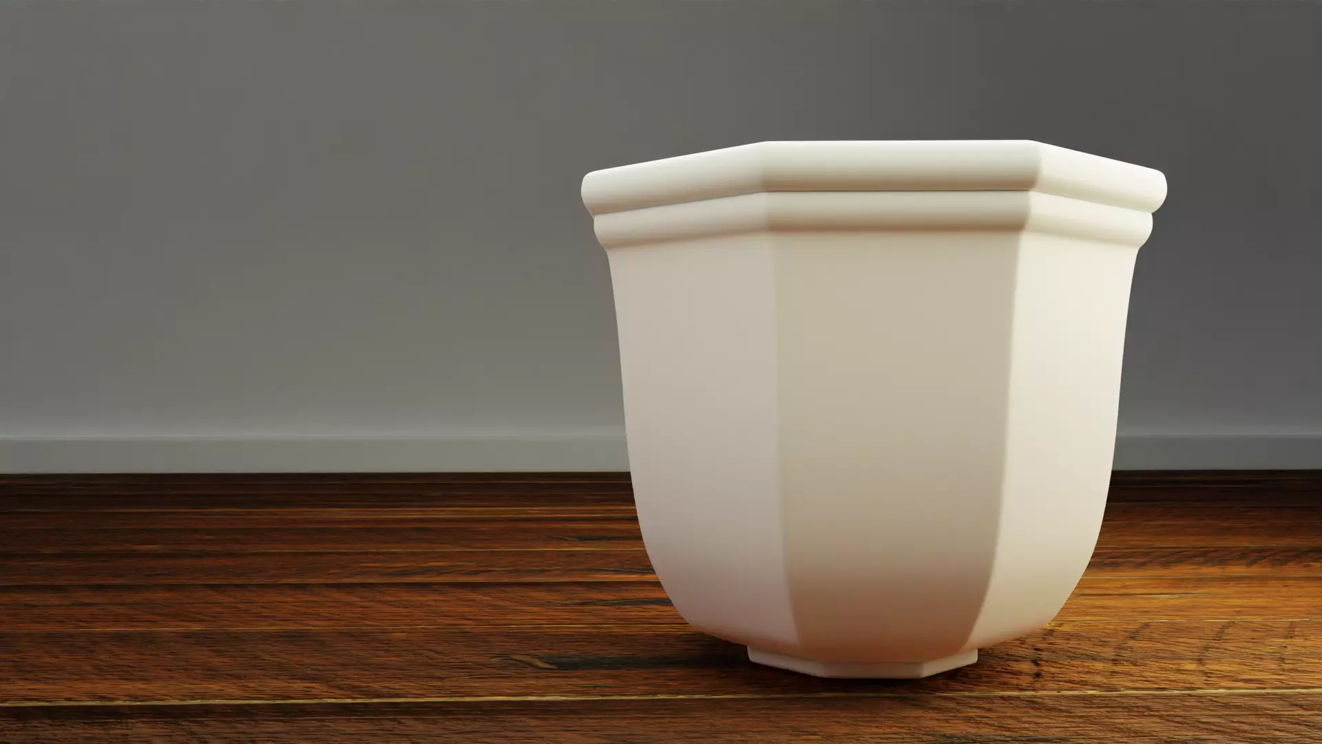 Decorative Porcelain Vase Low-poly 3D model_0