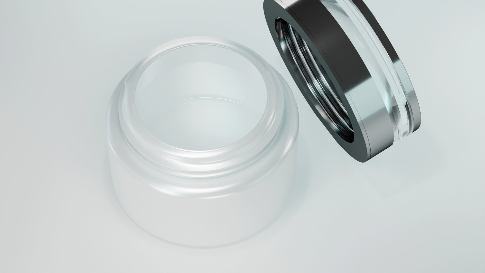 Cream jar and Cream 3D Model Free 3D model_9