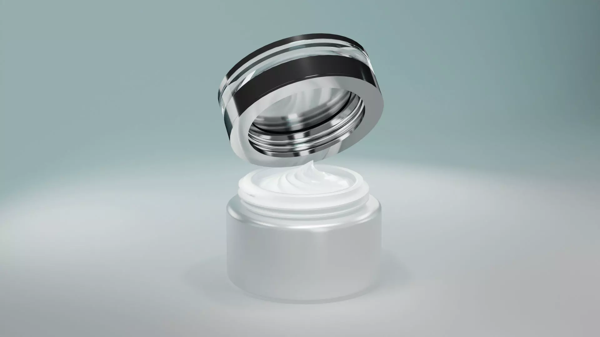 Cream jar and Cream 3D Model Free 3D model_0