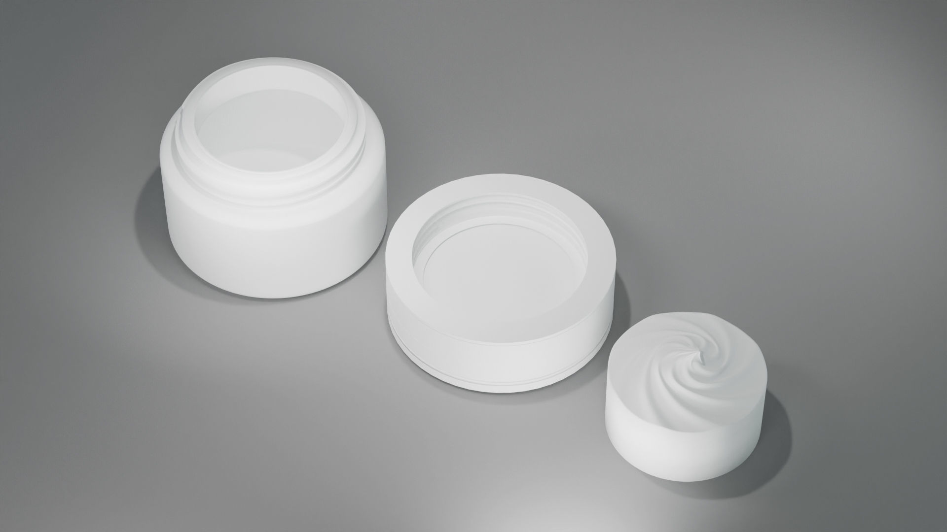 Cream jar and Cream 3D Model Free 3D model_10