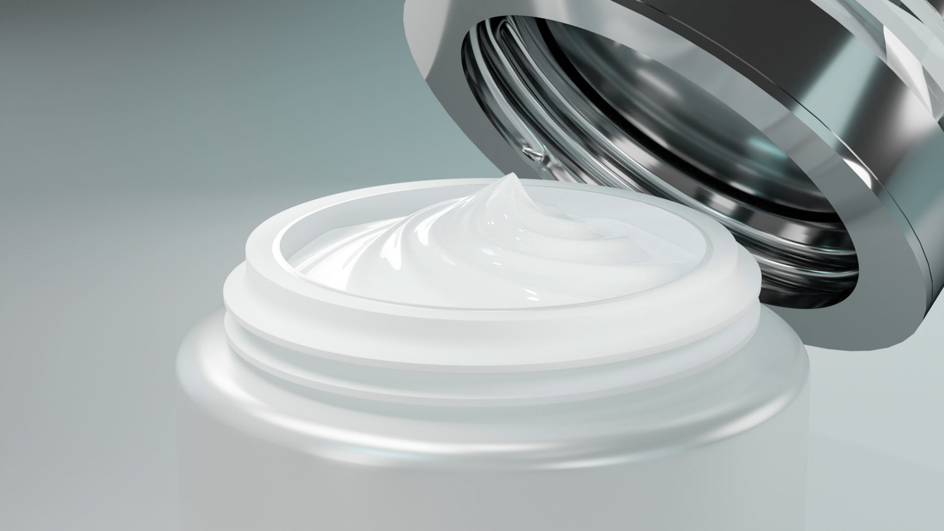 Cream jar and Cream 3D Model Free 3D model_1