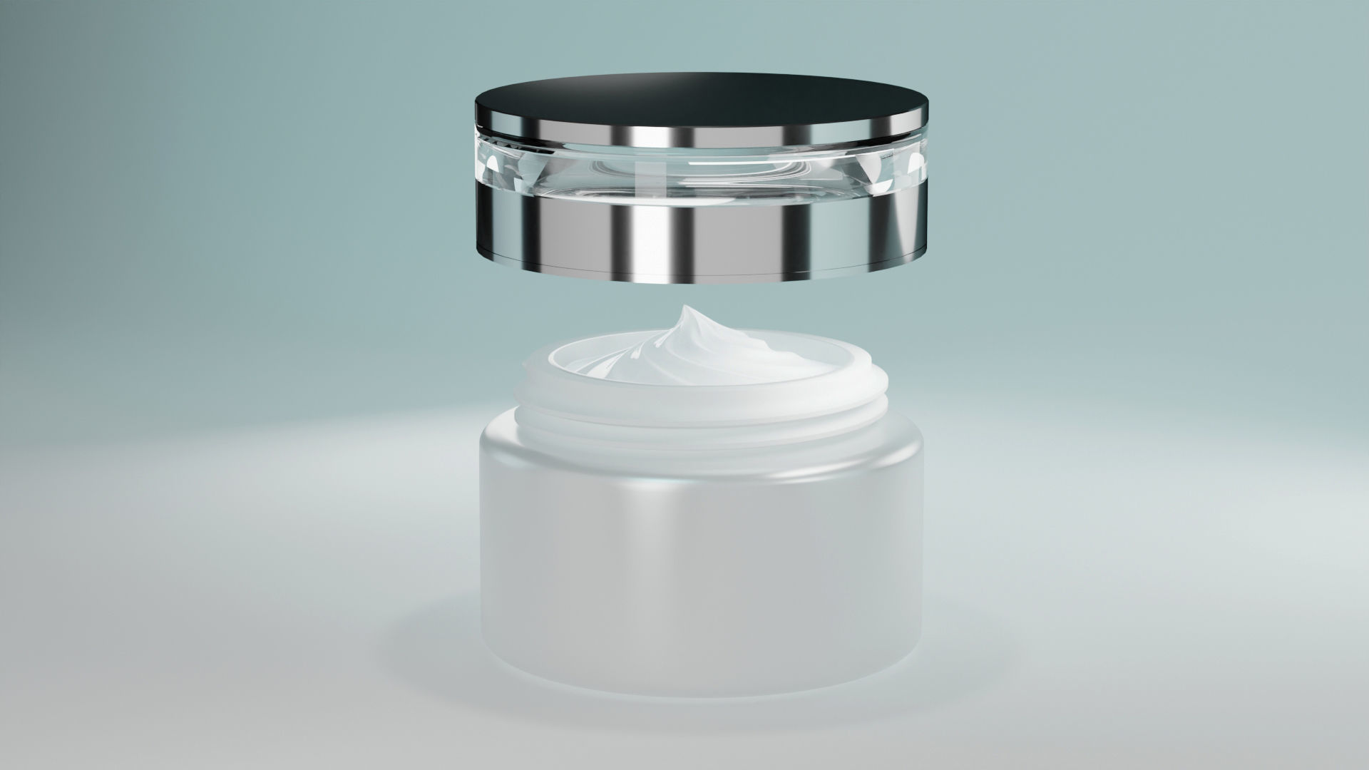 Cream jar and Cream 3D Model Free 3D model_2
