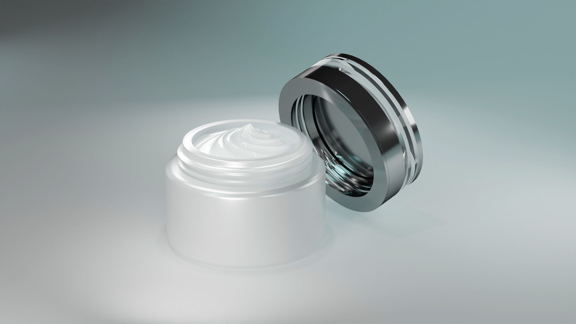 Cream jar and Cream 3D Model Free 3D model_17