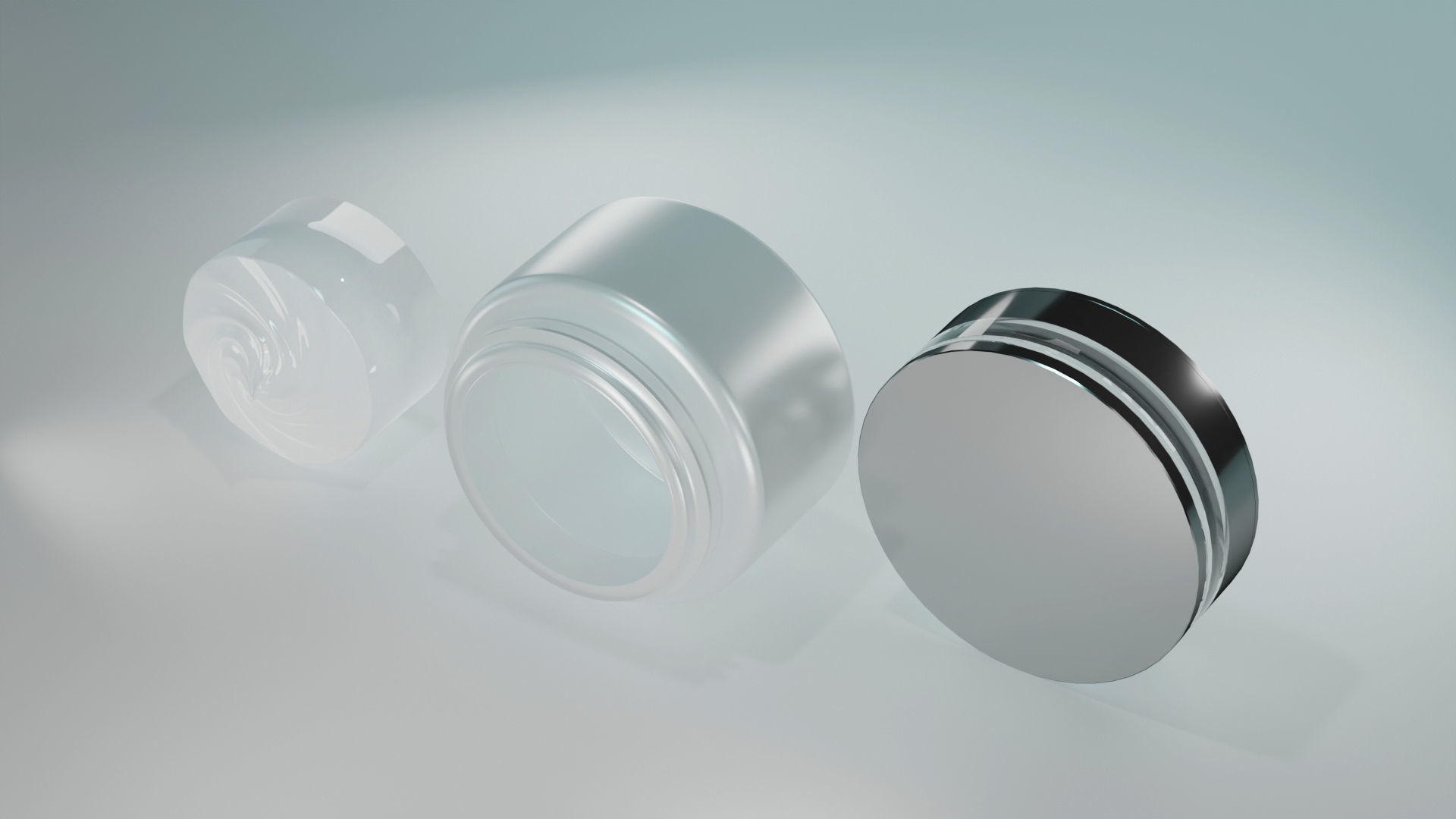 Cream jar and Cream 3D Model Free 3D model_5