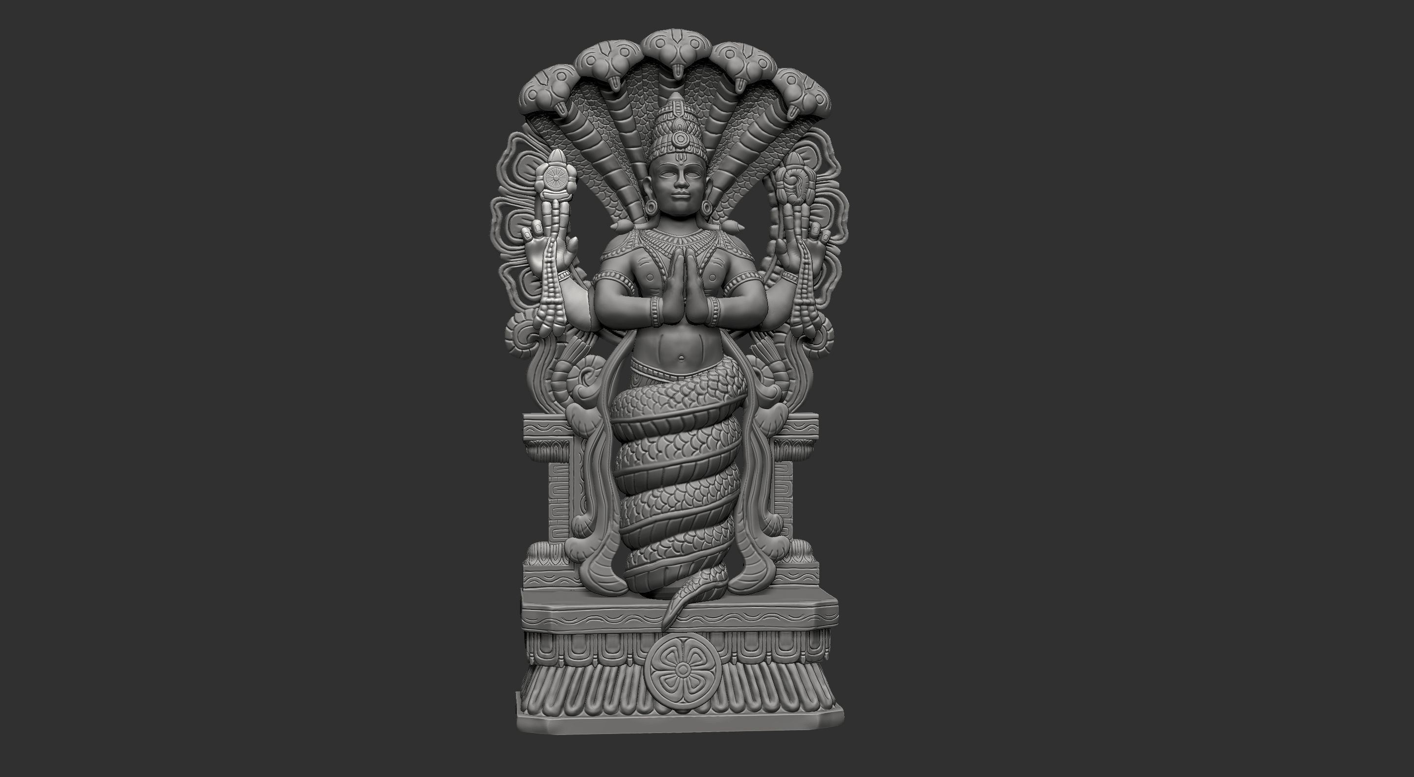 Salvia Patanjali statue for 3d print and paint 3D print model_1