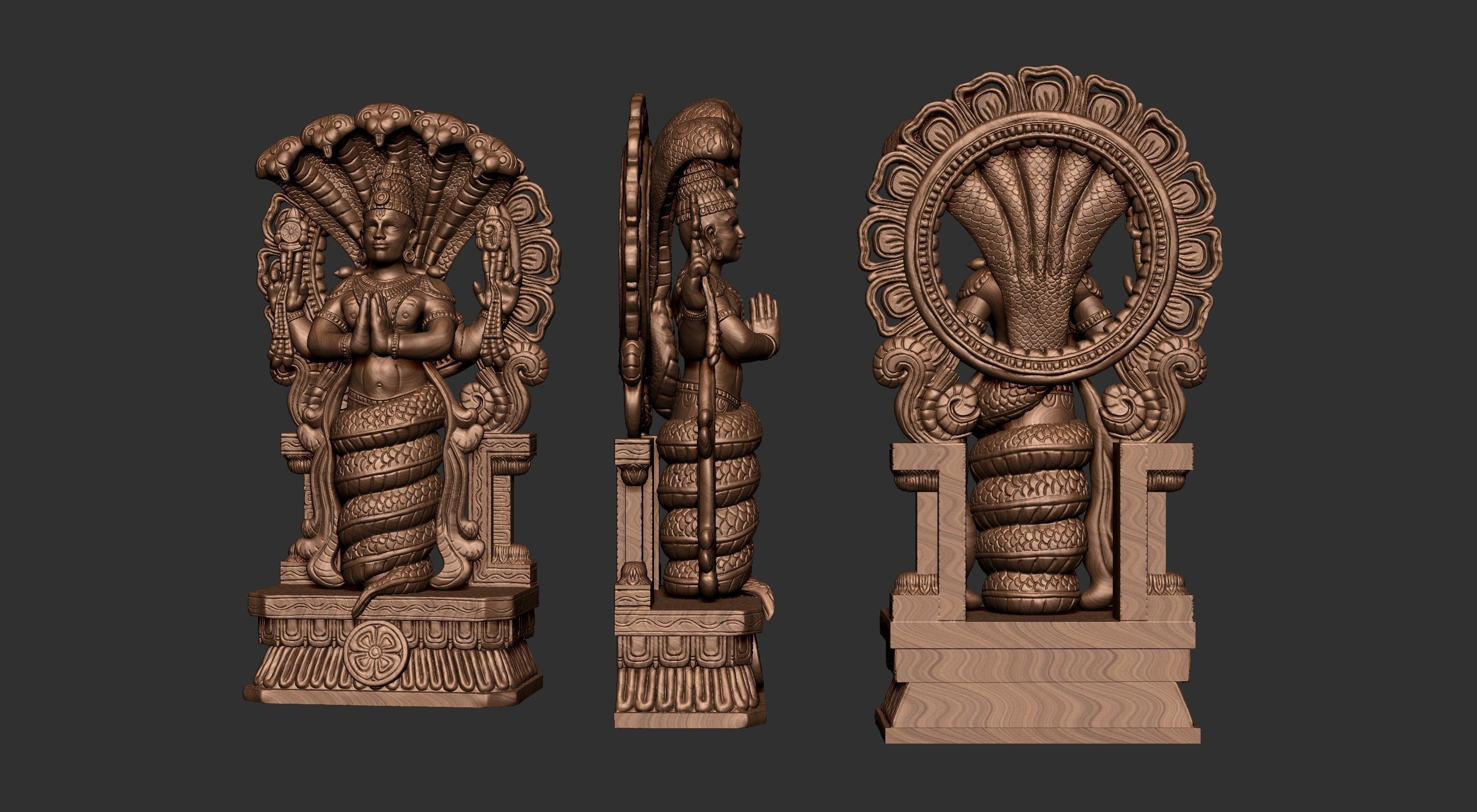 Salvia Patanjali statue for 3d print and paint 3D print model_3