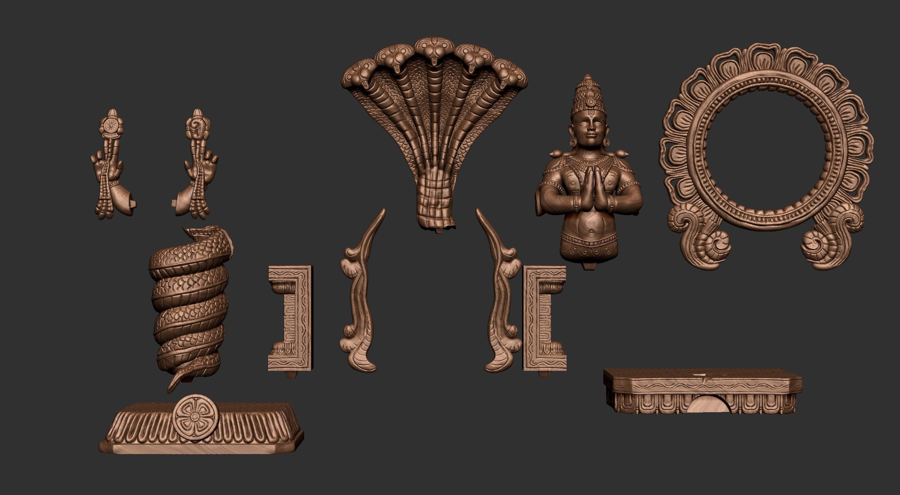 Salvia Patanjali statue for 3d print and paint 3D print model_5