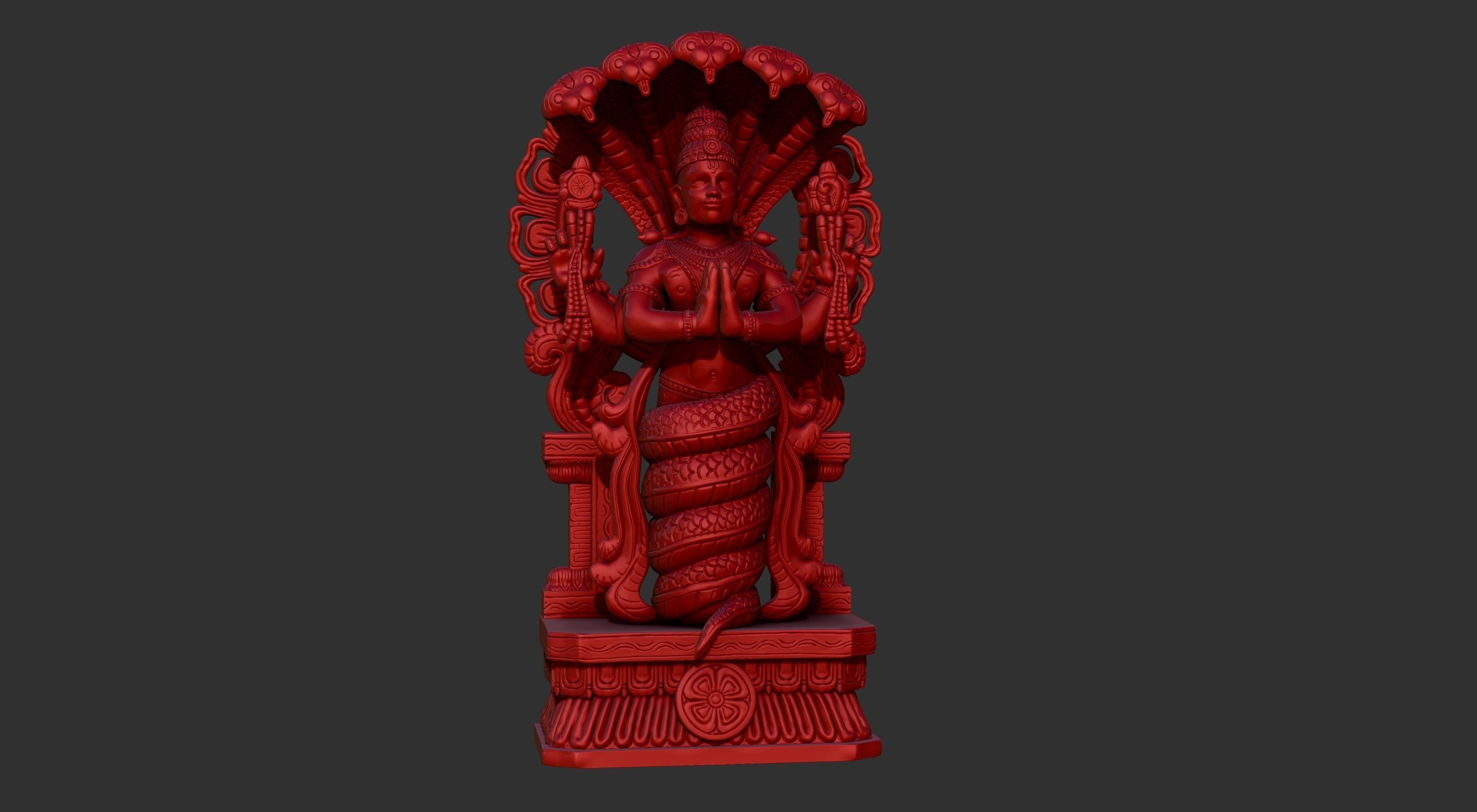 Salvia Patanjali statue for 3d print and paint 3D print model_6