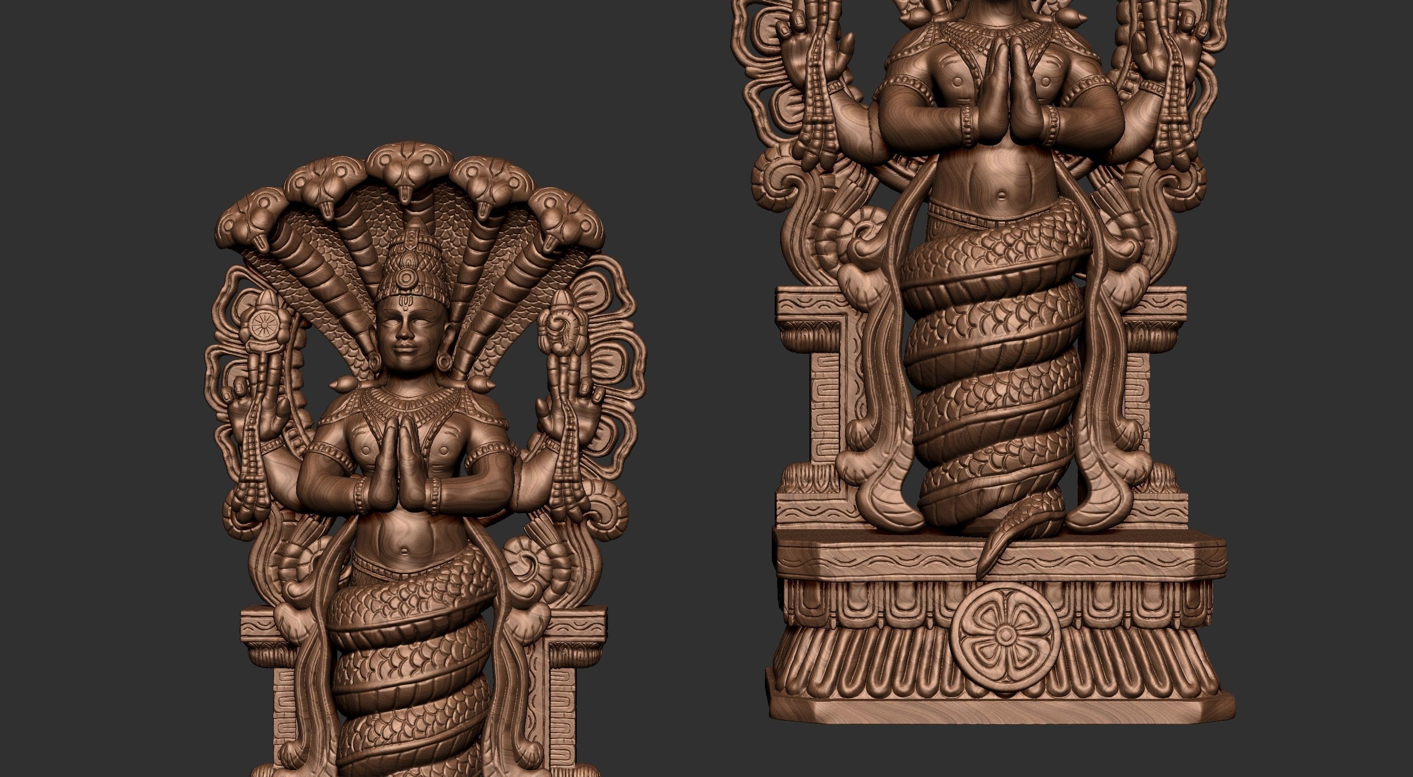 Salvia Patanjali statue for 3d print and paint 3D print model_4