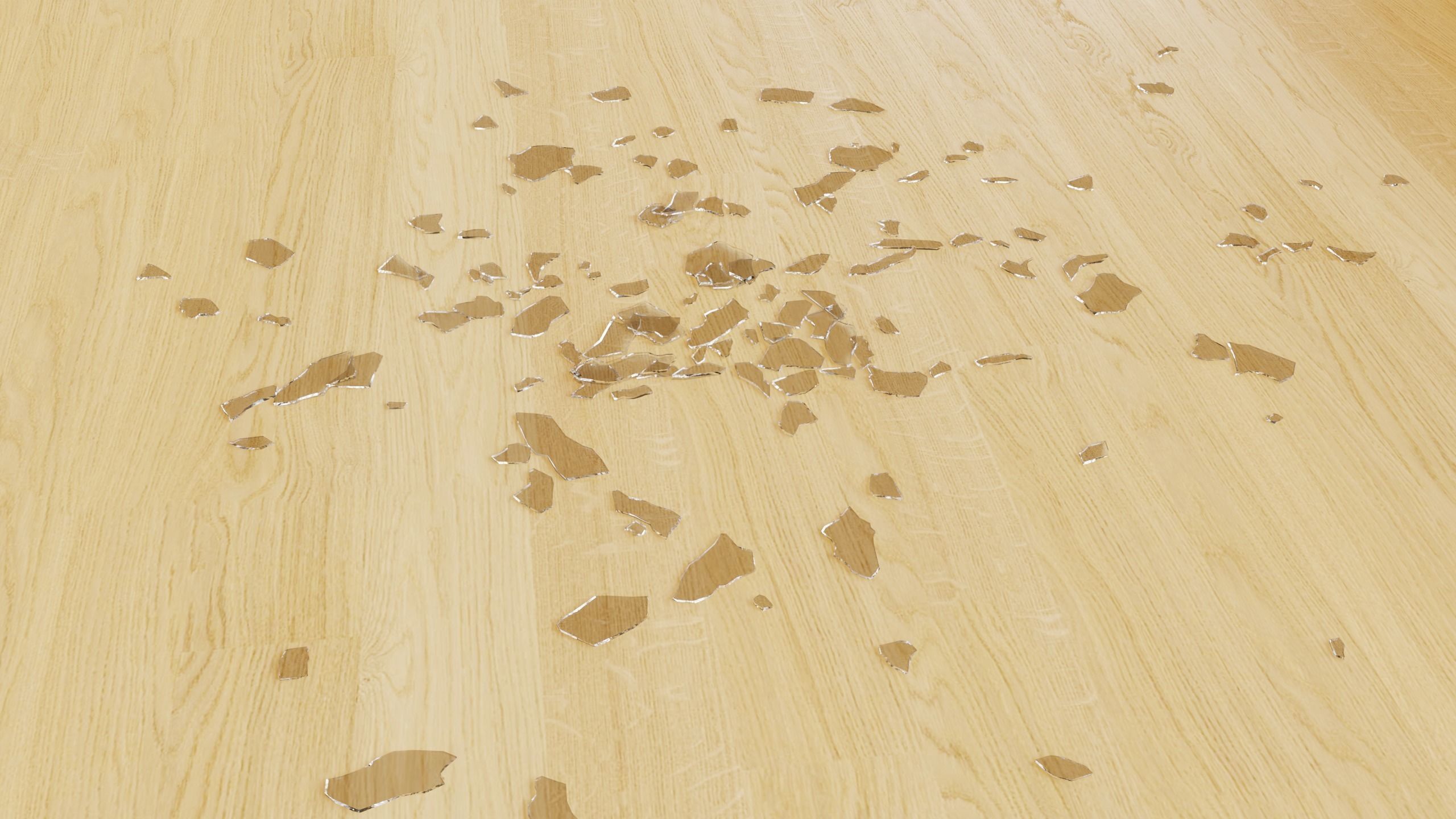 Broken Glass Debris - Large 3D model_6