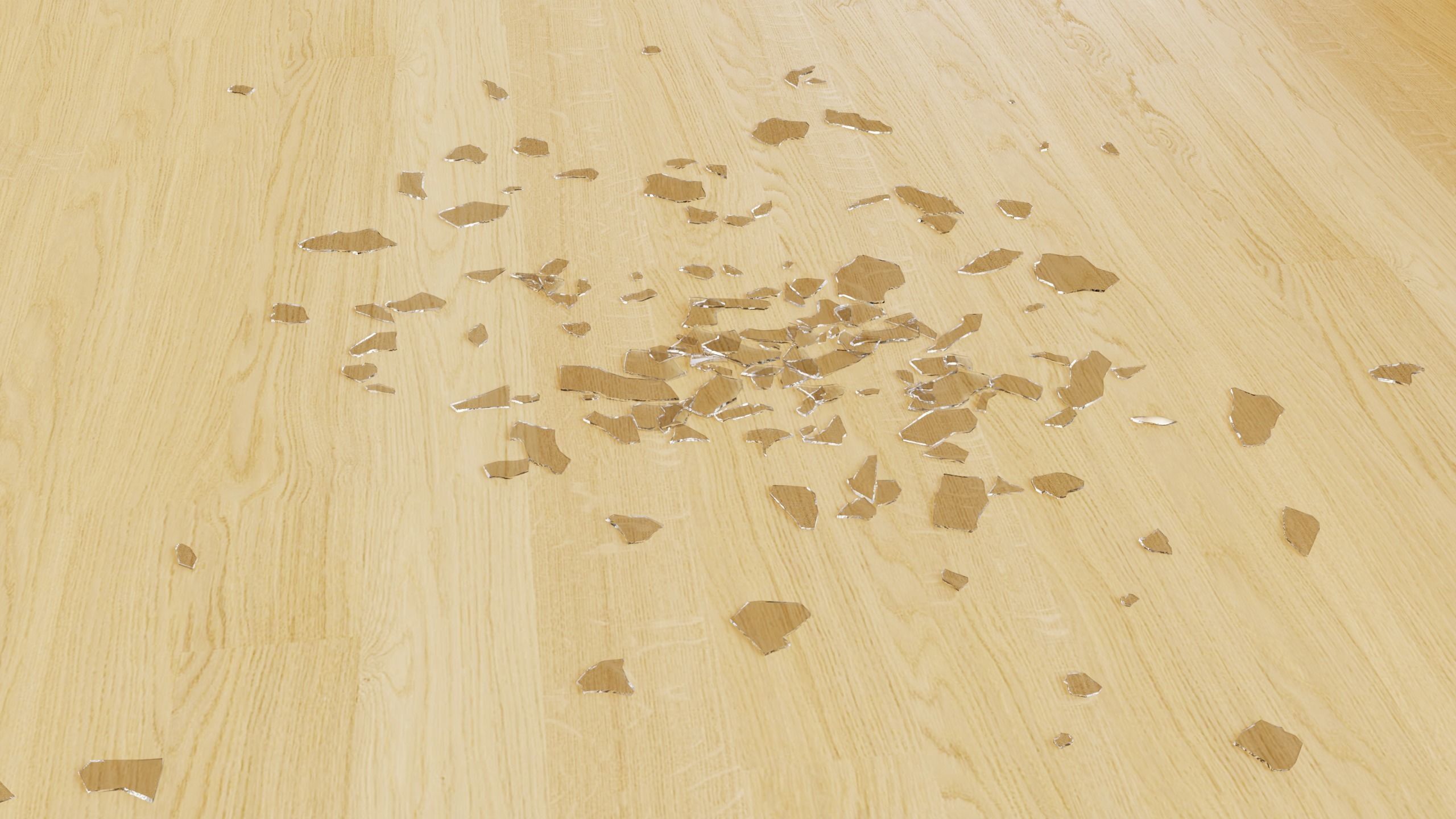 Broken Glass Debris - Large 3D model_3