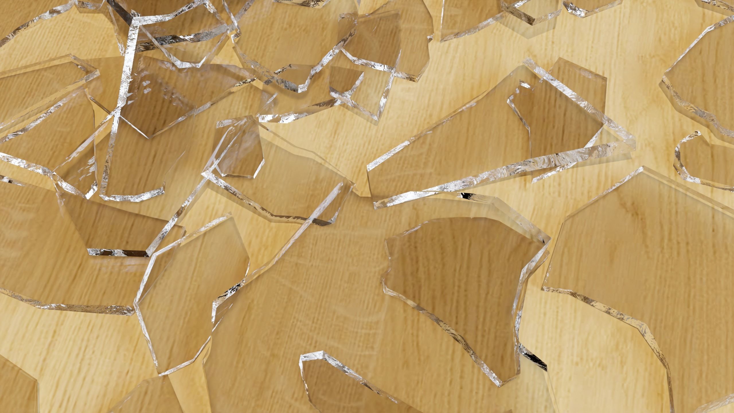 Broken Glass Debris - Large 3D model_12