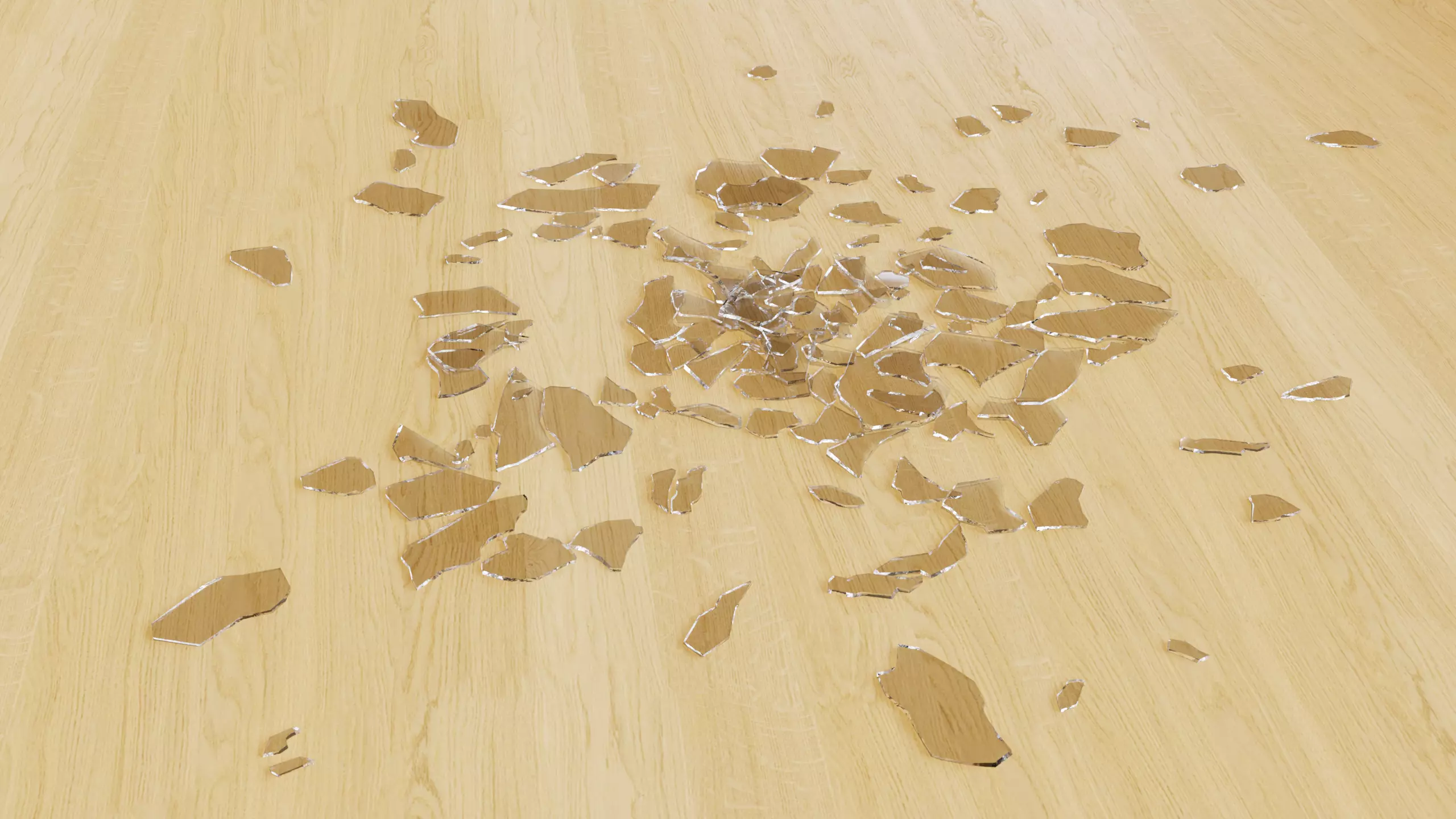 Broken Glass Debris - Large 3D model_0