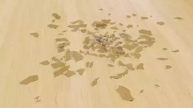 Broken Glass Debris - Large 3D model