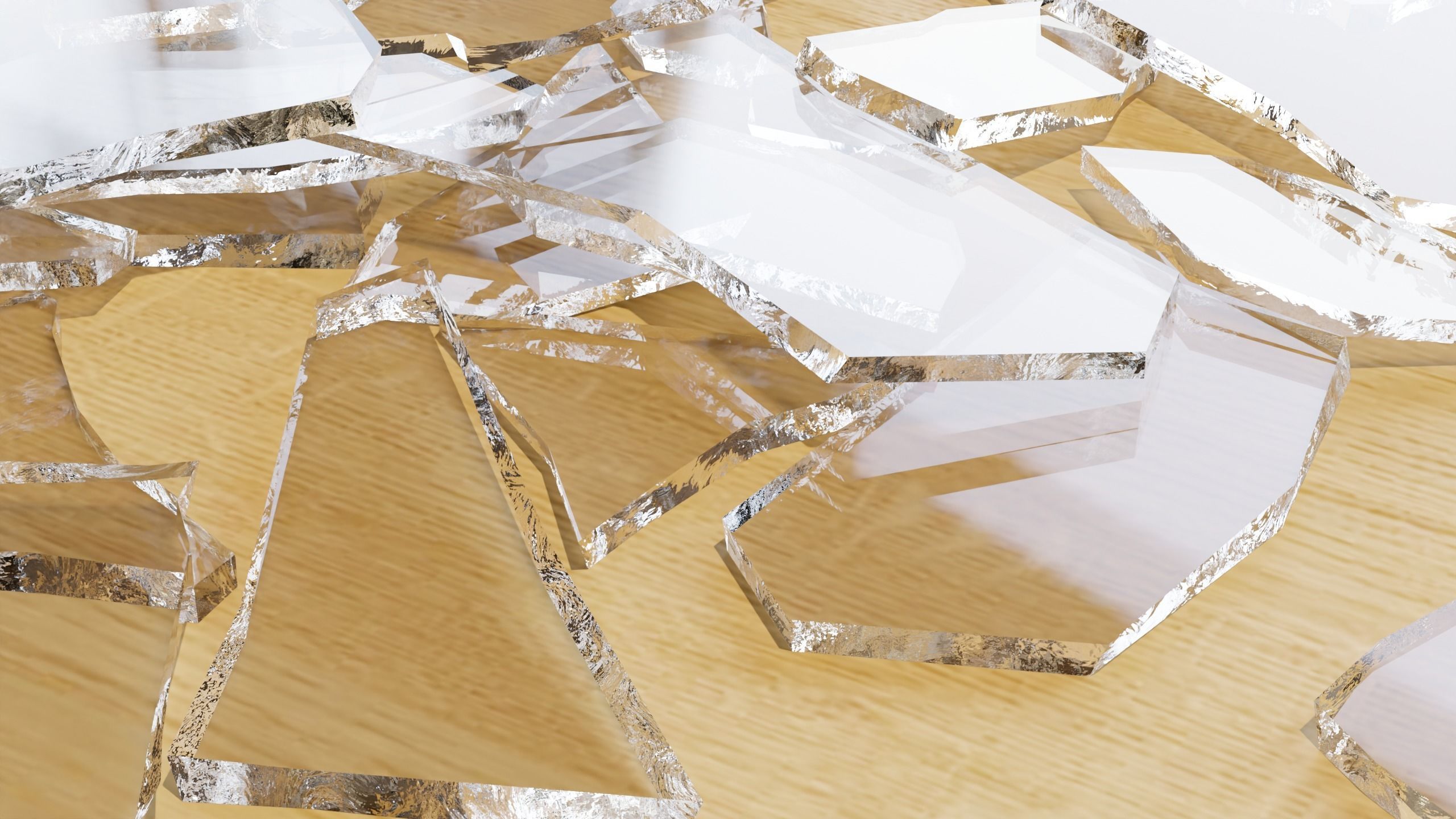 Broken Glass Debris - Large 3D model_11