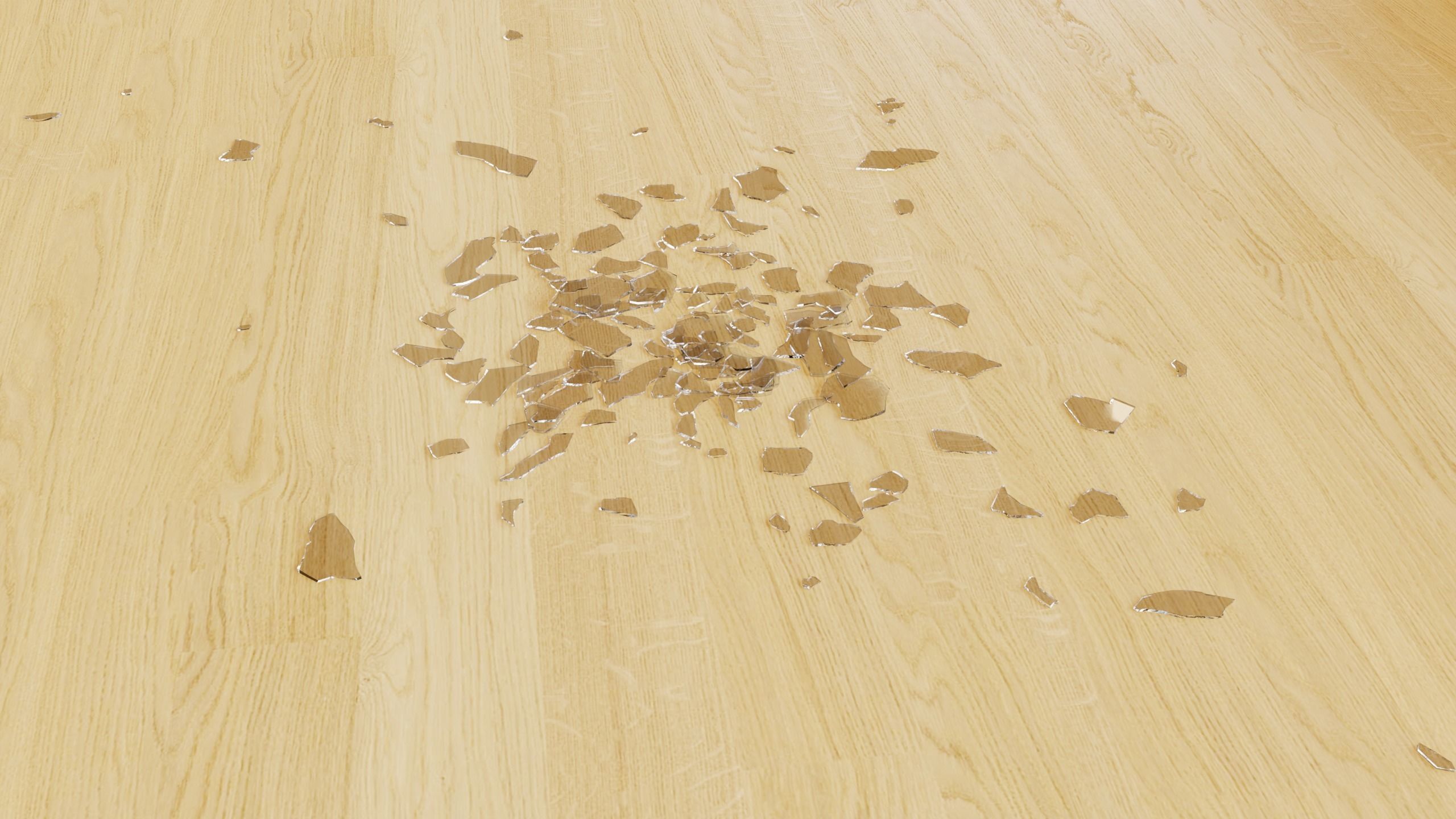 Broken Glass Debris - Large 3D model_2