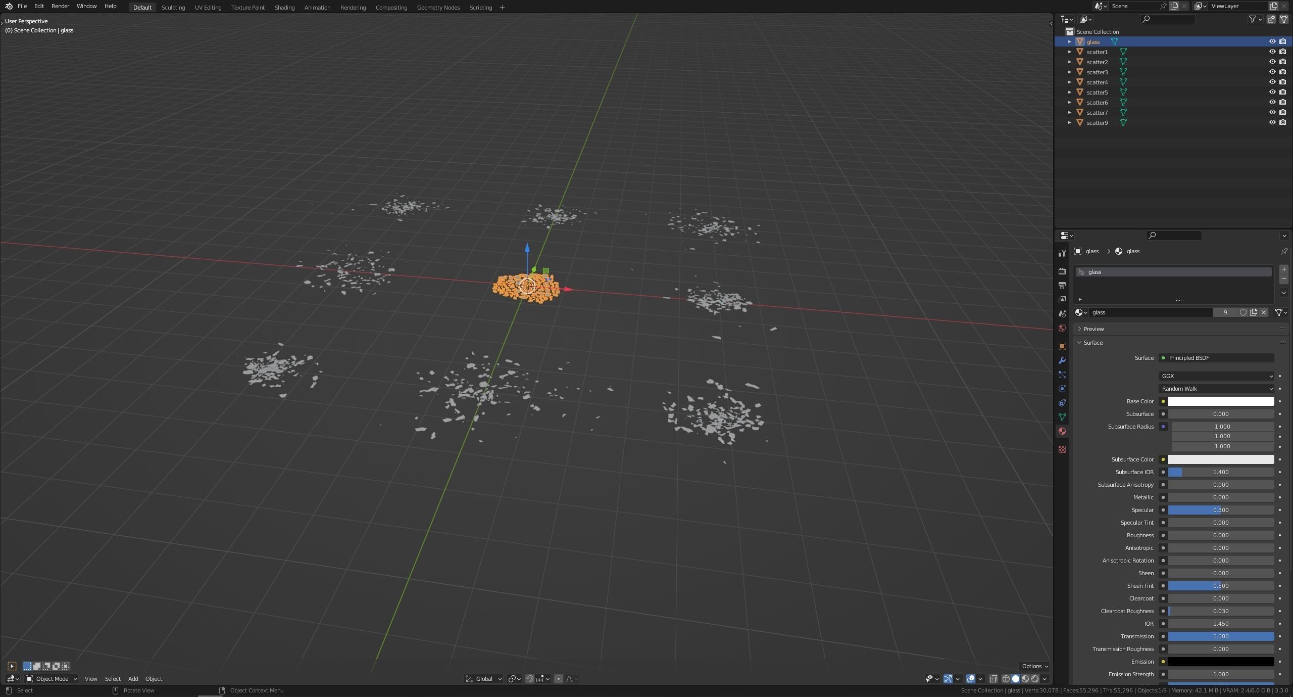 Broken Glass Debris - Large 3D model_9