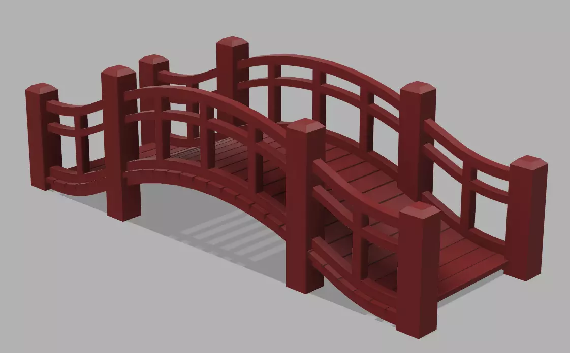 Wooden Bridge Free 3D print model_0