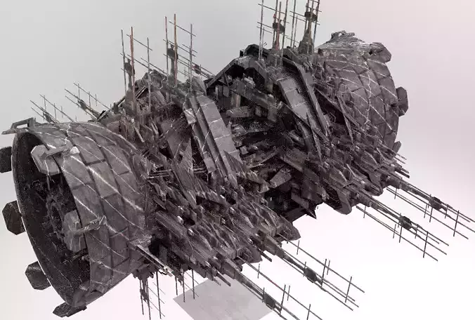 Mega Sci-Fi city Prison ship 3