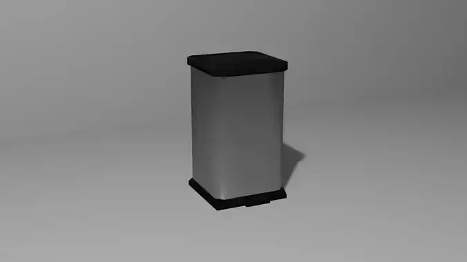 Low poly trash can