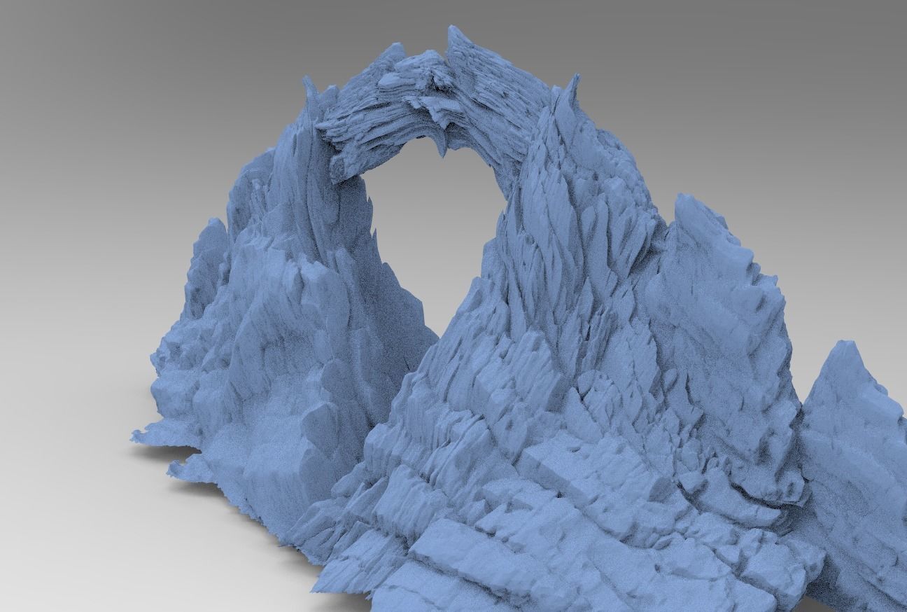  Dark Lizardman Cliffs Bridge 2 3D model_1