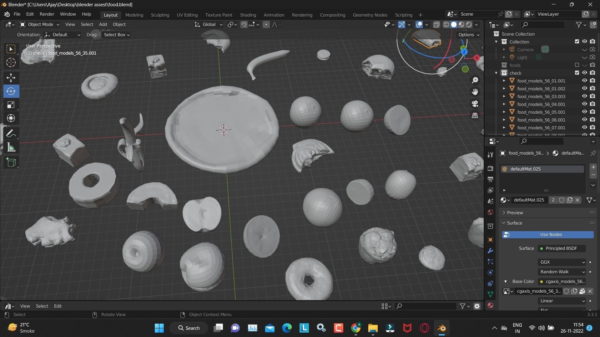 Food asset library 3D Models for blender Low-poly 3D model_8