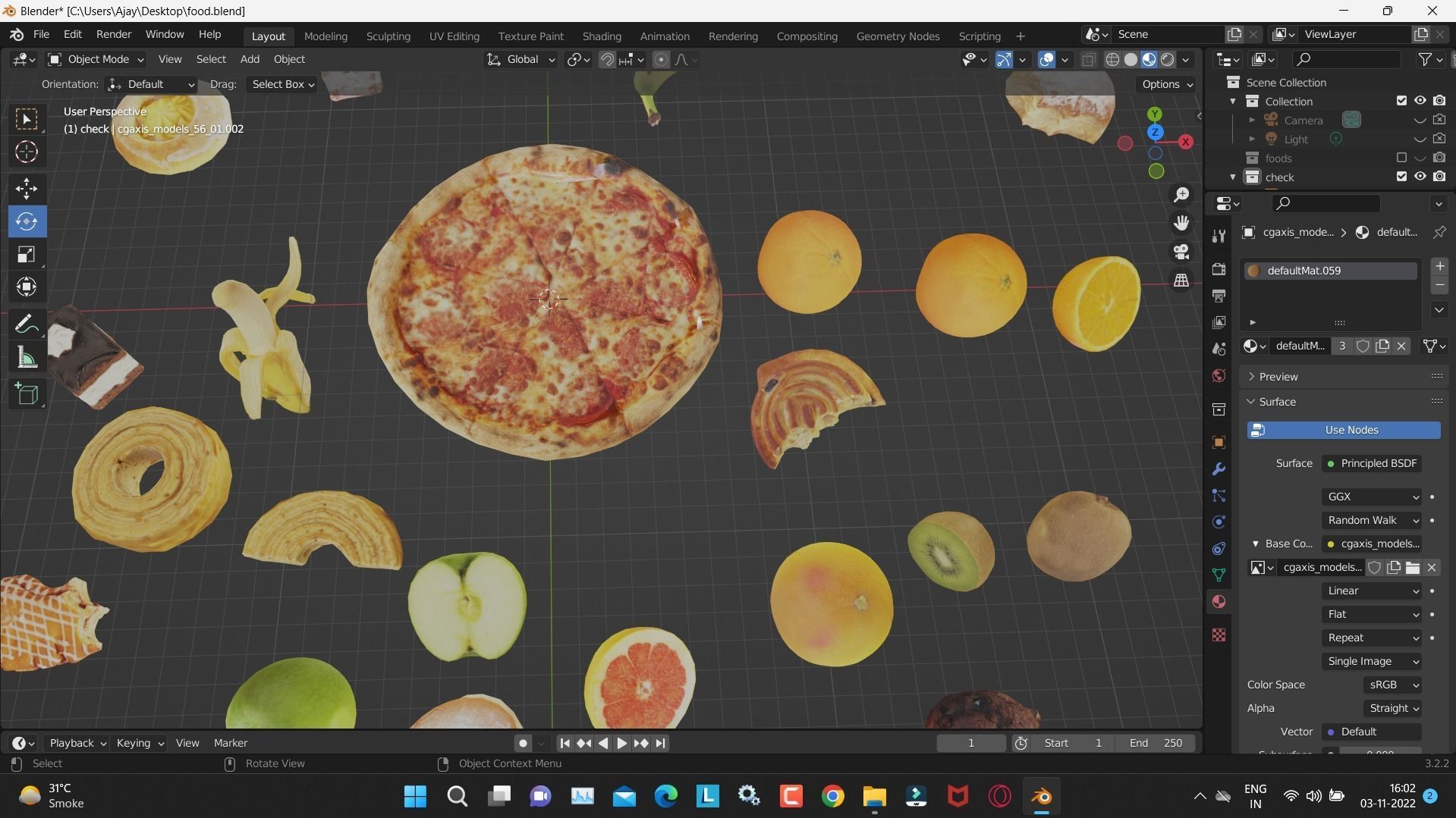 Food asset library 3D Models for blender Low-poly 3D model_4