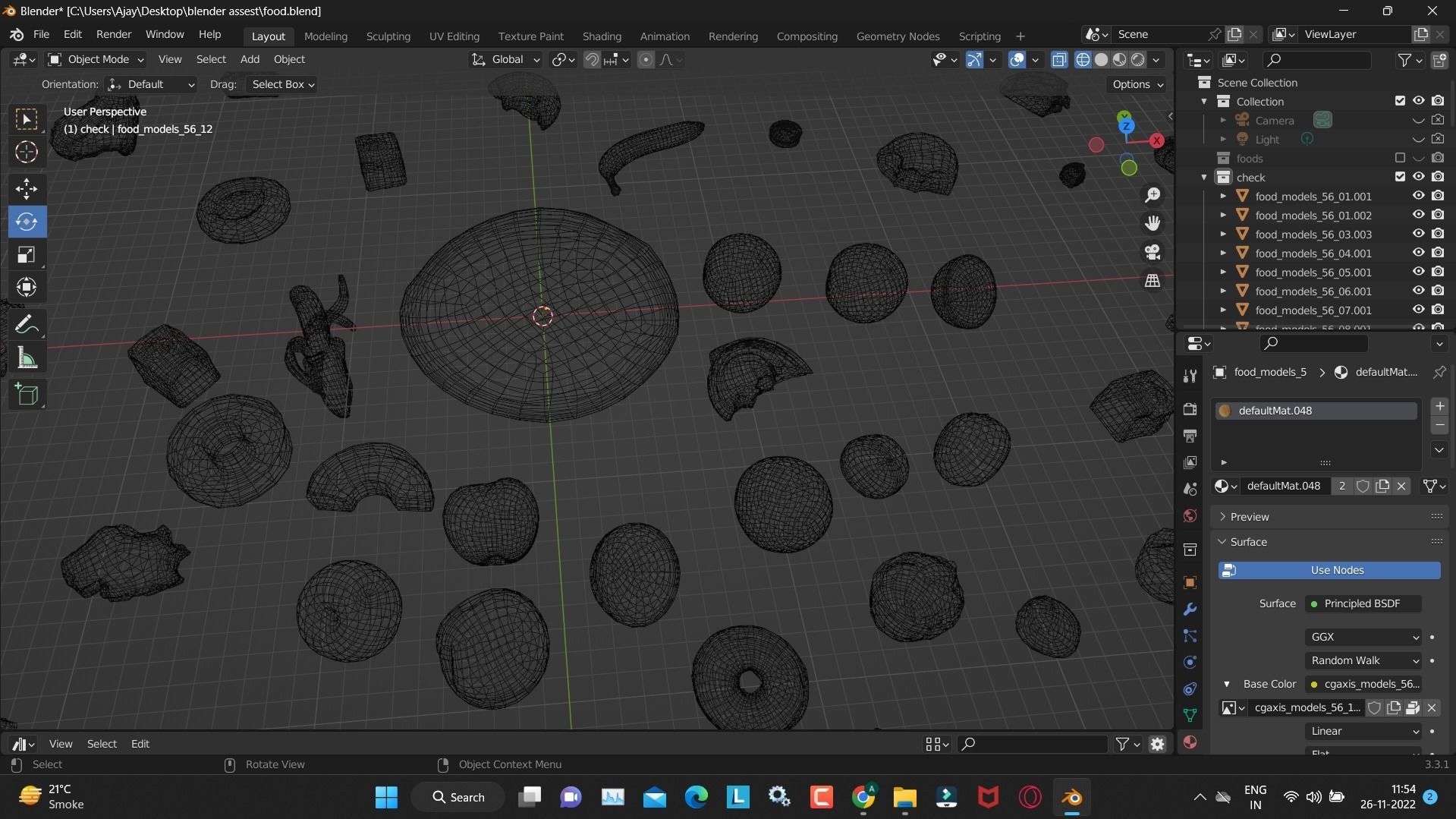 Food asset library 3D Models for blender Low-poly 3D model_6