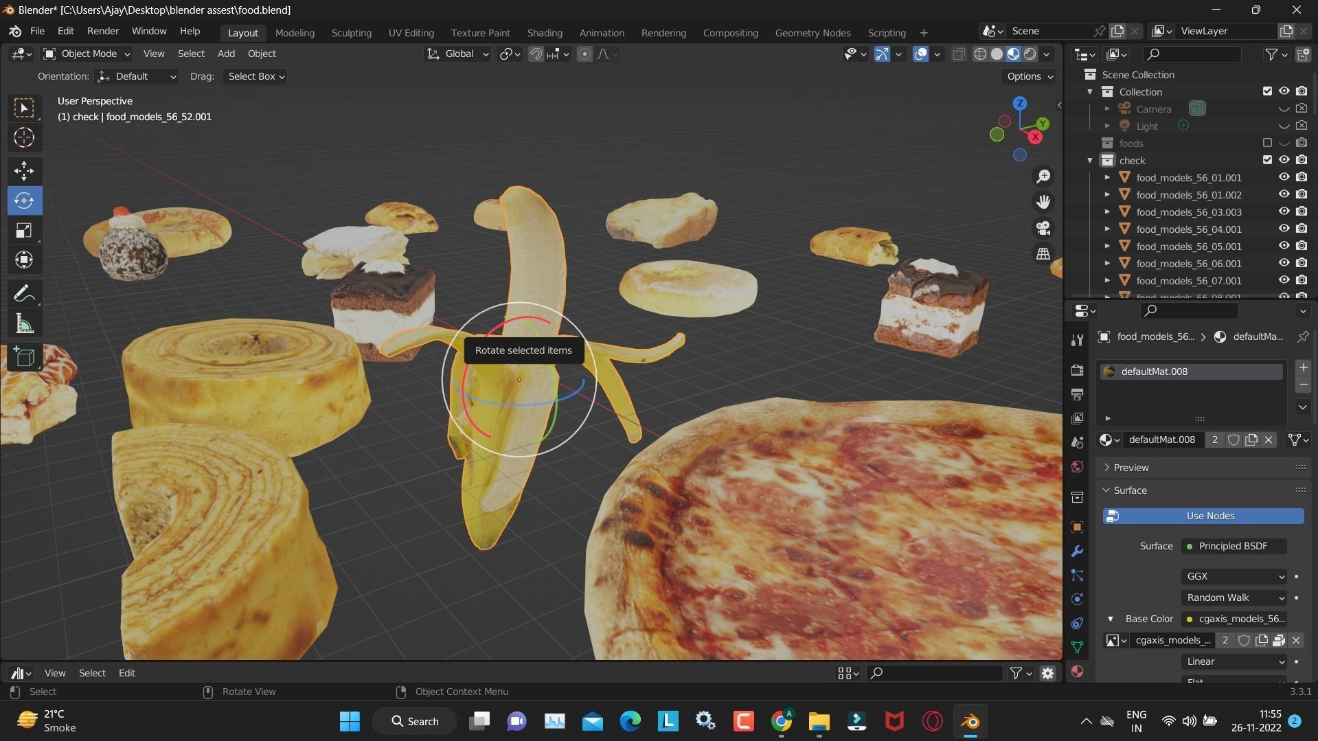 Food asset library 3D Models for blender Low-poly 3D model_5