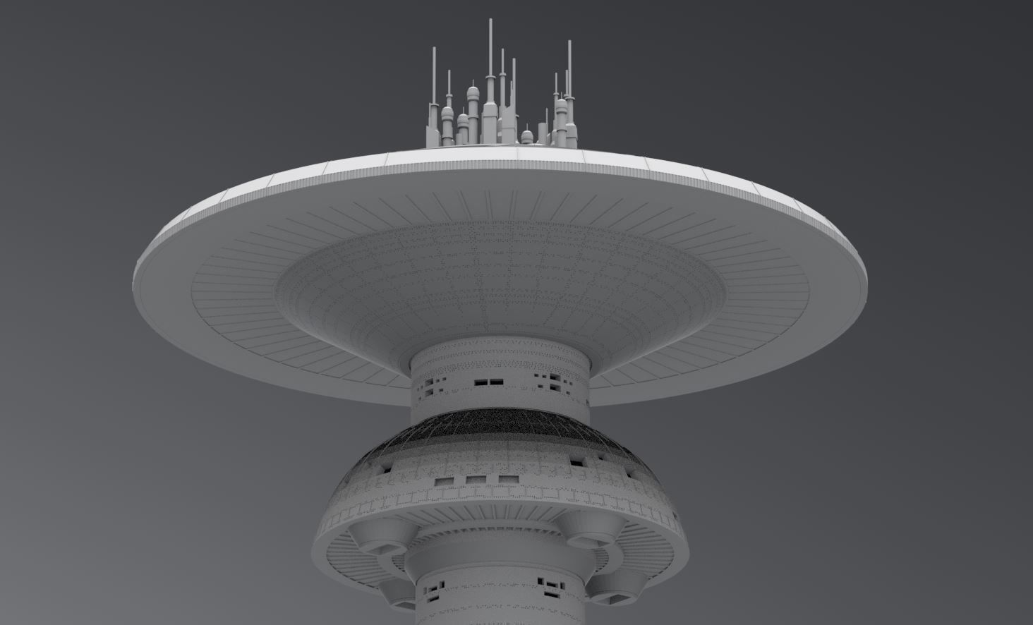 Space Dock Scale model 3D print model_3