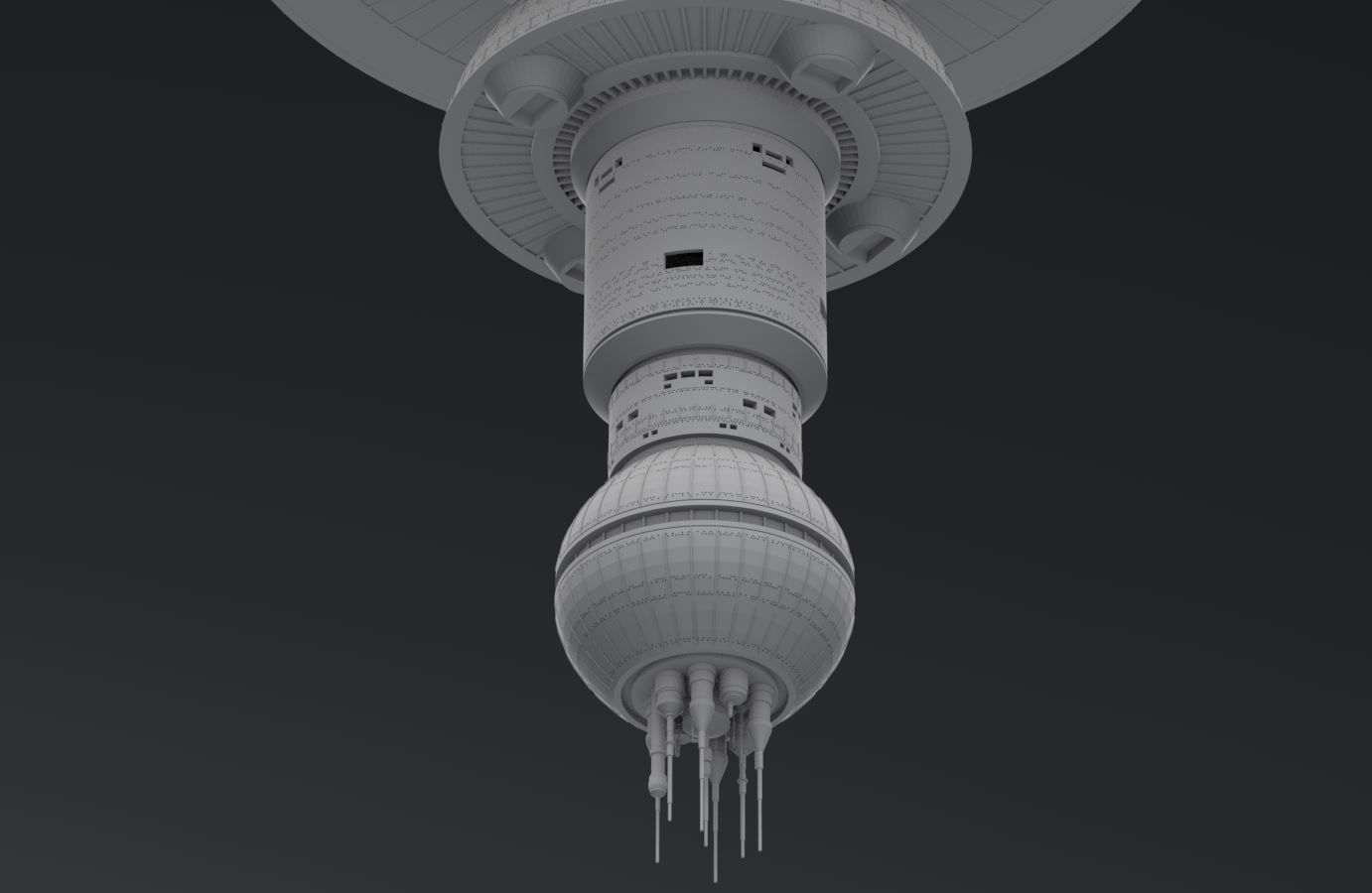 Space Dock Scale model 3D print model_4