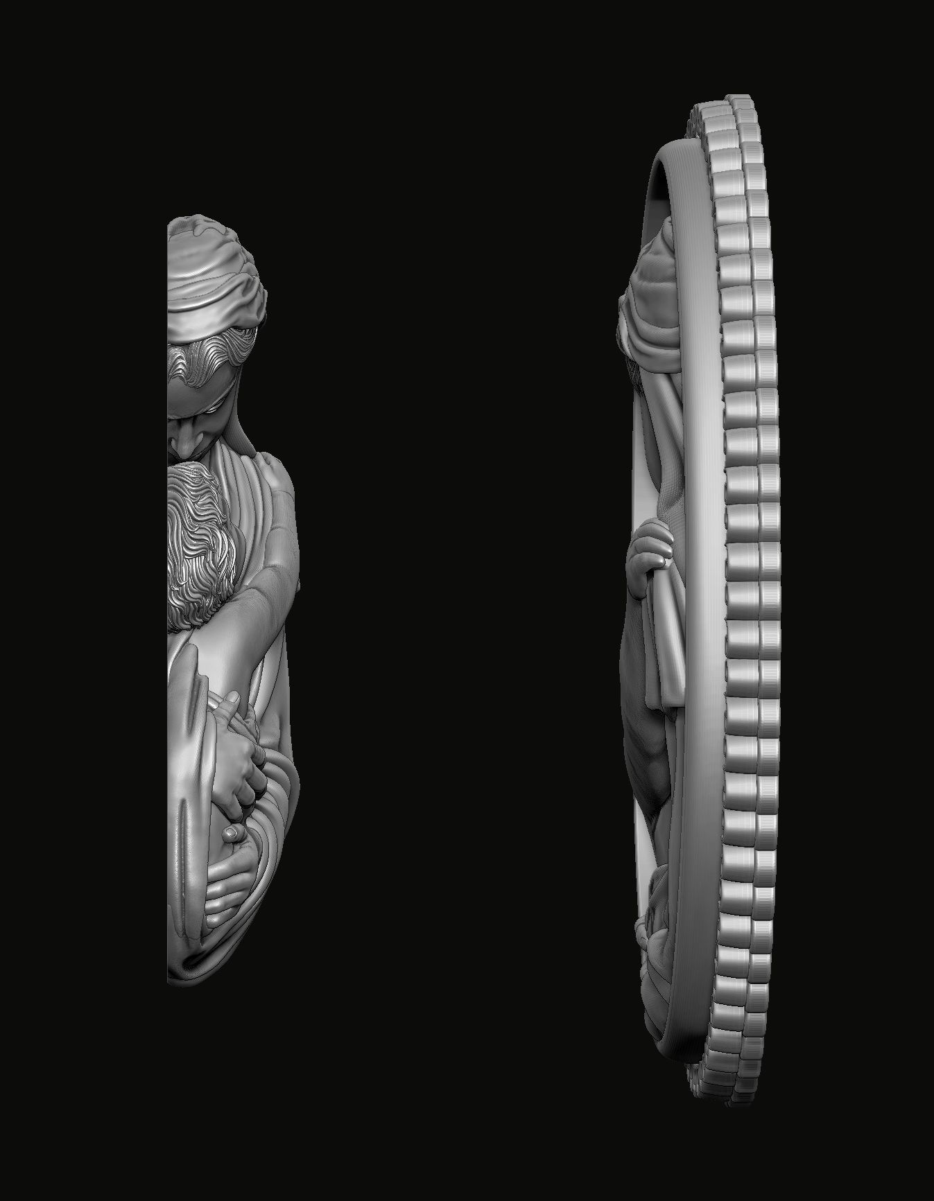 Mary with Baby Jesus  3D print model 3D print model_1