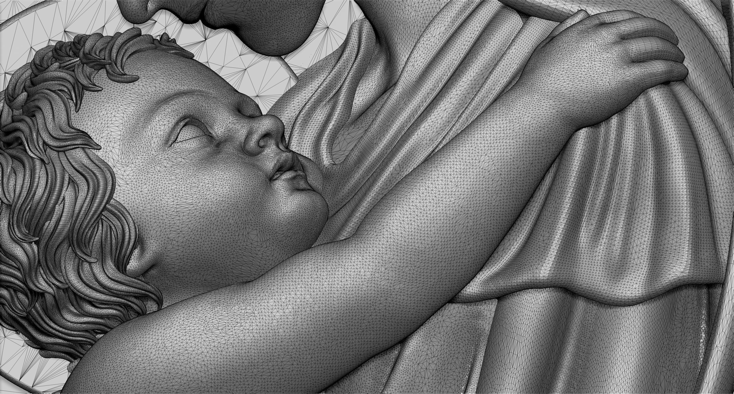 Mary with Baby Jesus  3D print model 3D print model_5