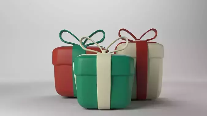 Low poly - Cute Gift Box