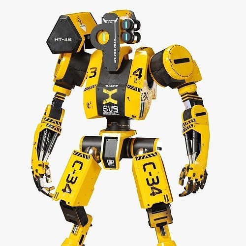 Worker Robot 3DS Max 3D model