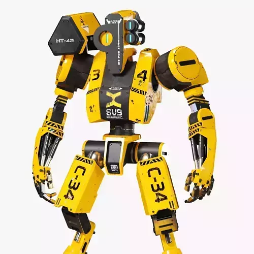 Worker Robot 3DS Max 3D model Worker Robot 3DS Max 3D model