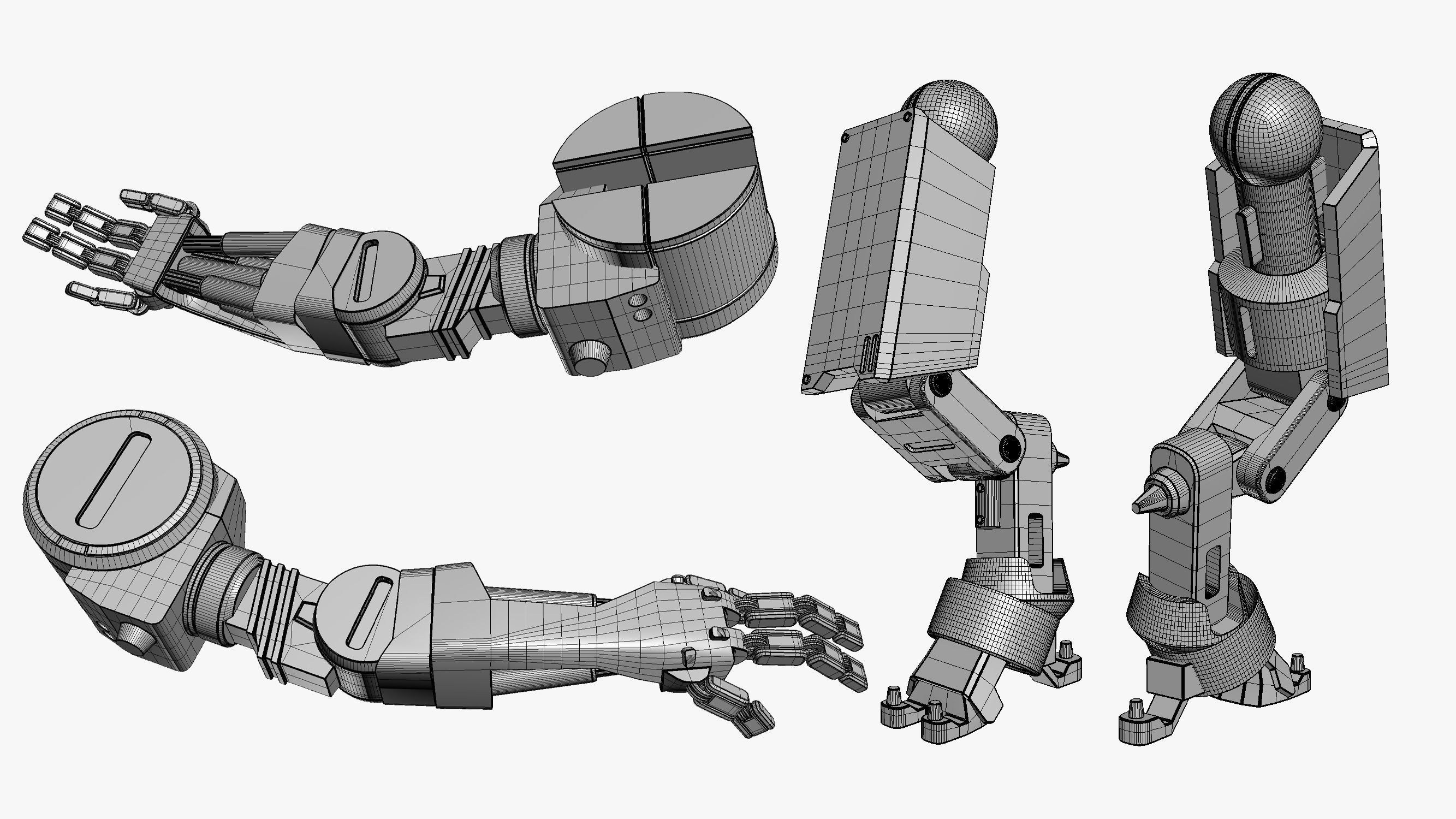 Worker Robot 3DS Max 3D model_13