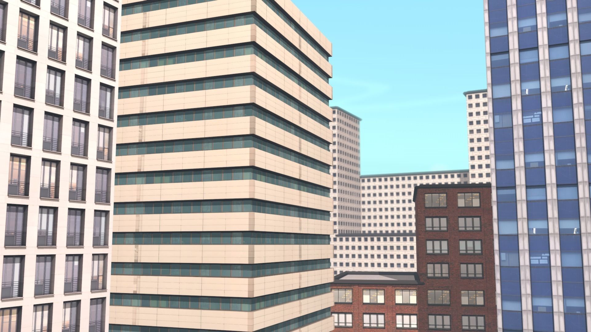 New York Buildings Pack - FBX OBJ - Low Poly 3D Model Low-poly 3D model_3