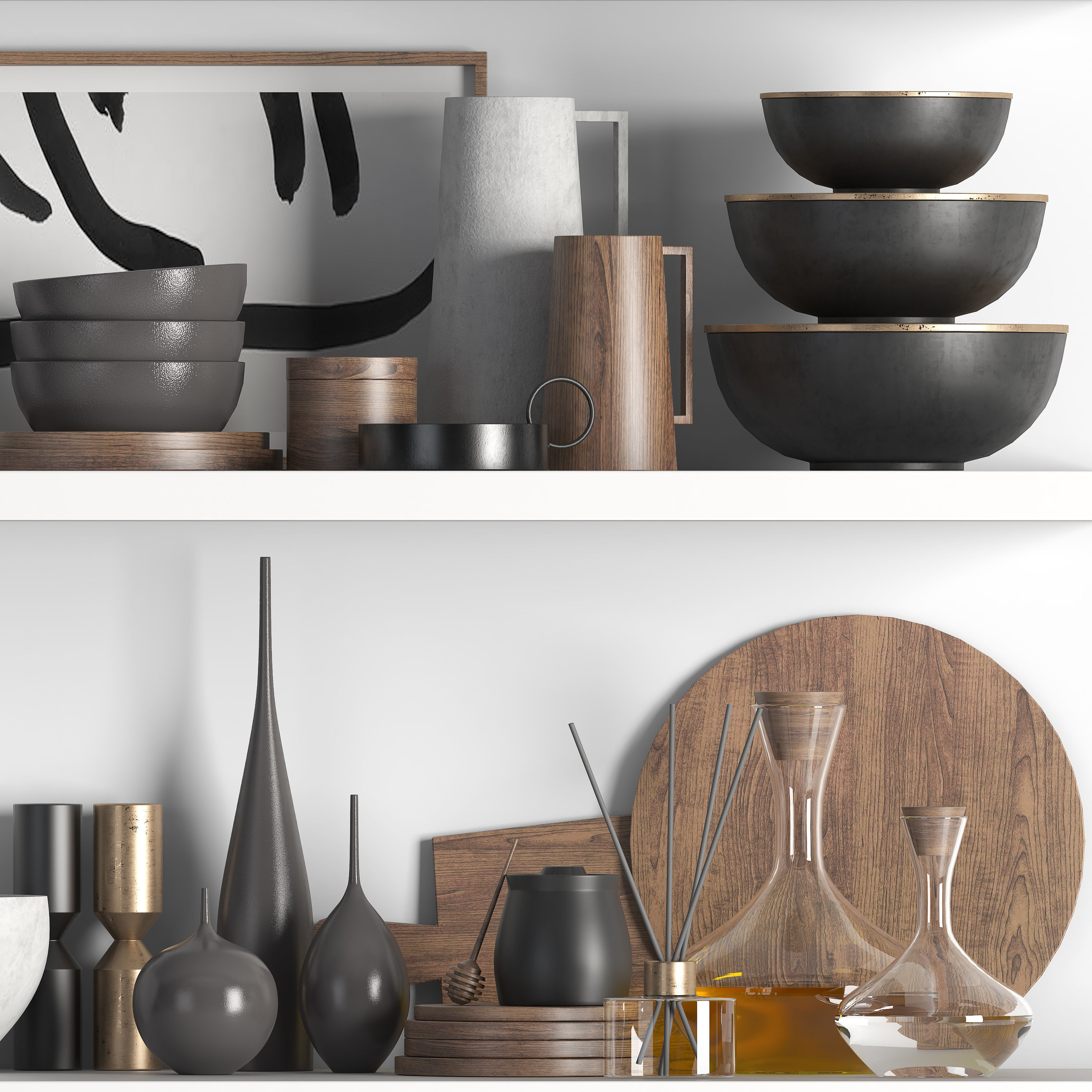  kitchen set 01 3D model_1