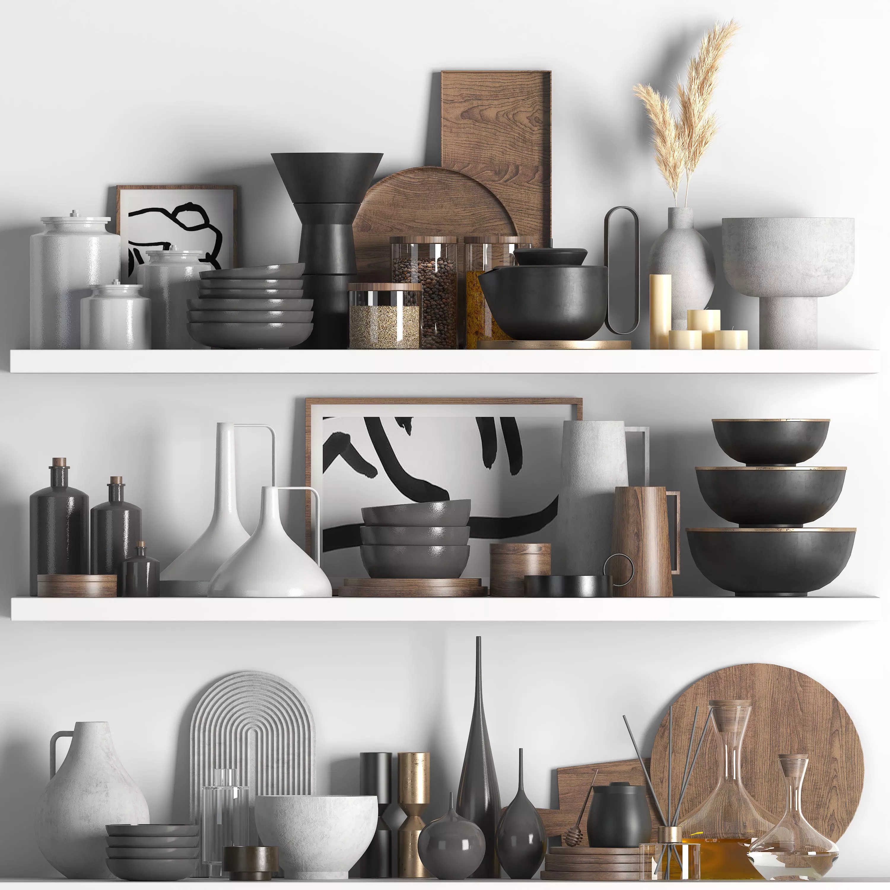  kitchen set 01 3D model_0