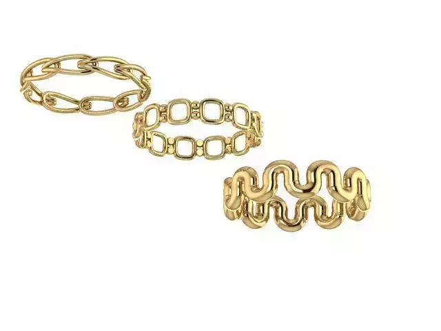 3 rings for women 3D print model