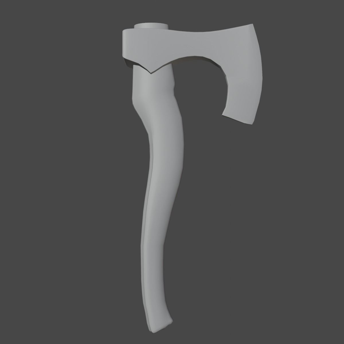 Medieval Weapon Axe Low-poly 3D model_9