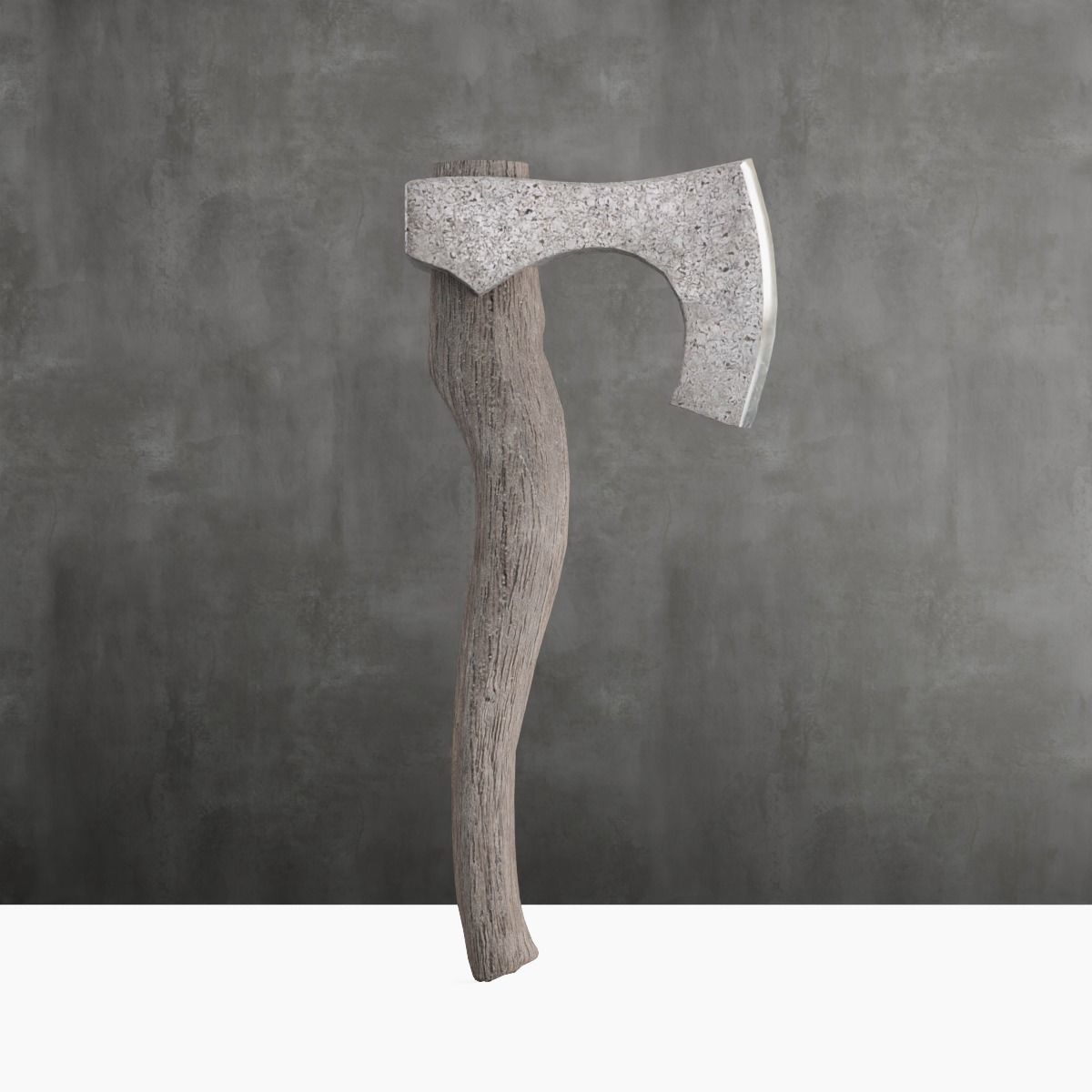 Medieval Weapon Axe Low-poly 3D model_2