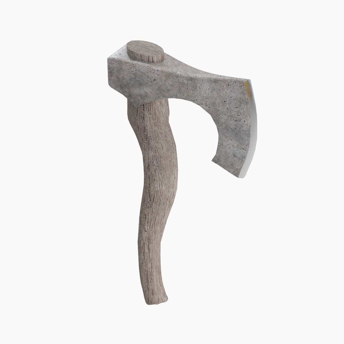 Medieval Weapon Axe Low-poly 3D model_7