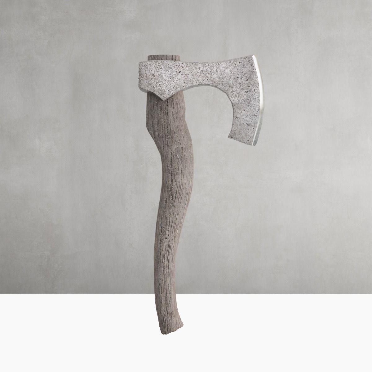 Medieval Weapon Axe Low-poly 3D model_3