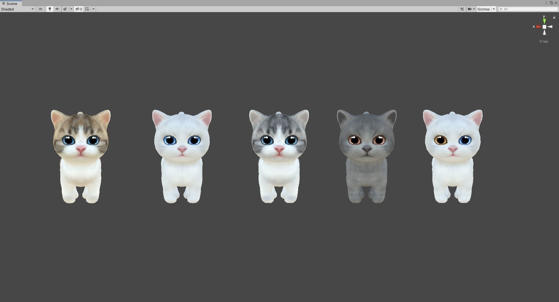 Animate cute cats  Low-poly 3D model_9