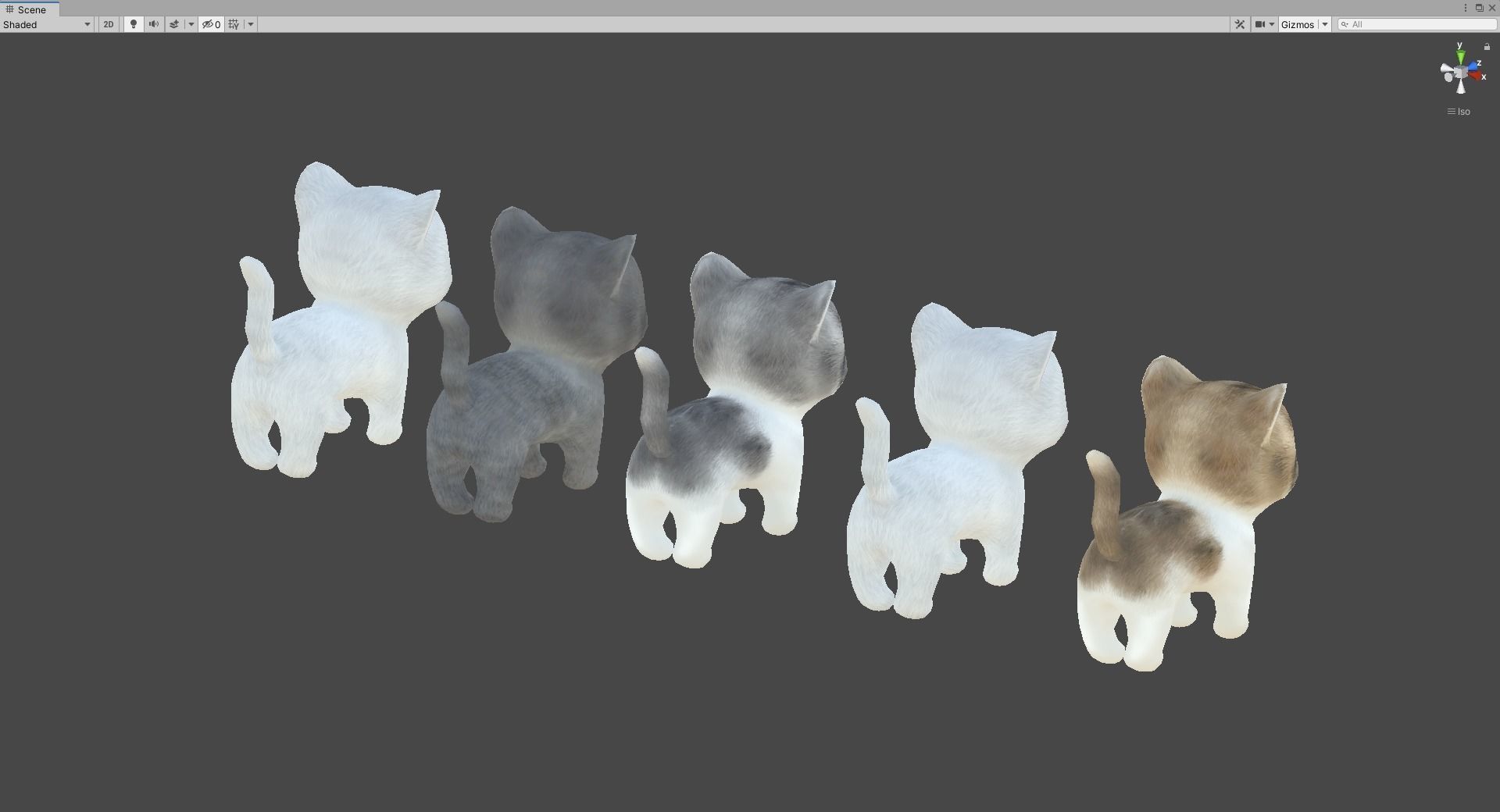 Animate cute cats  Low-poly 3D model_8