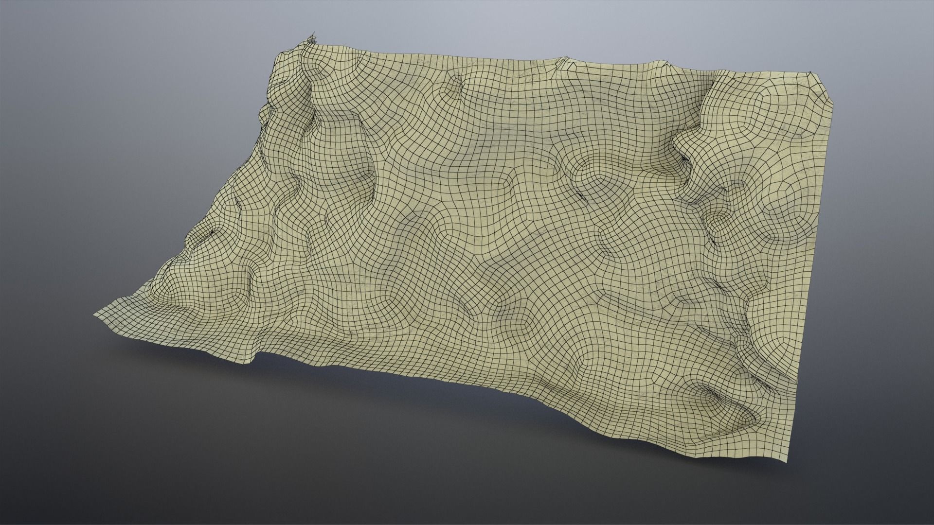 Rock Cliffs Low-poly 3D model_11