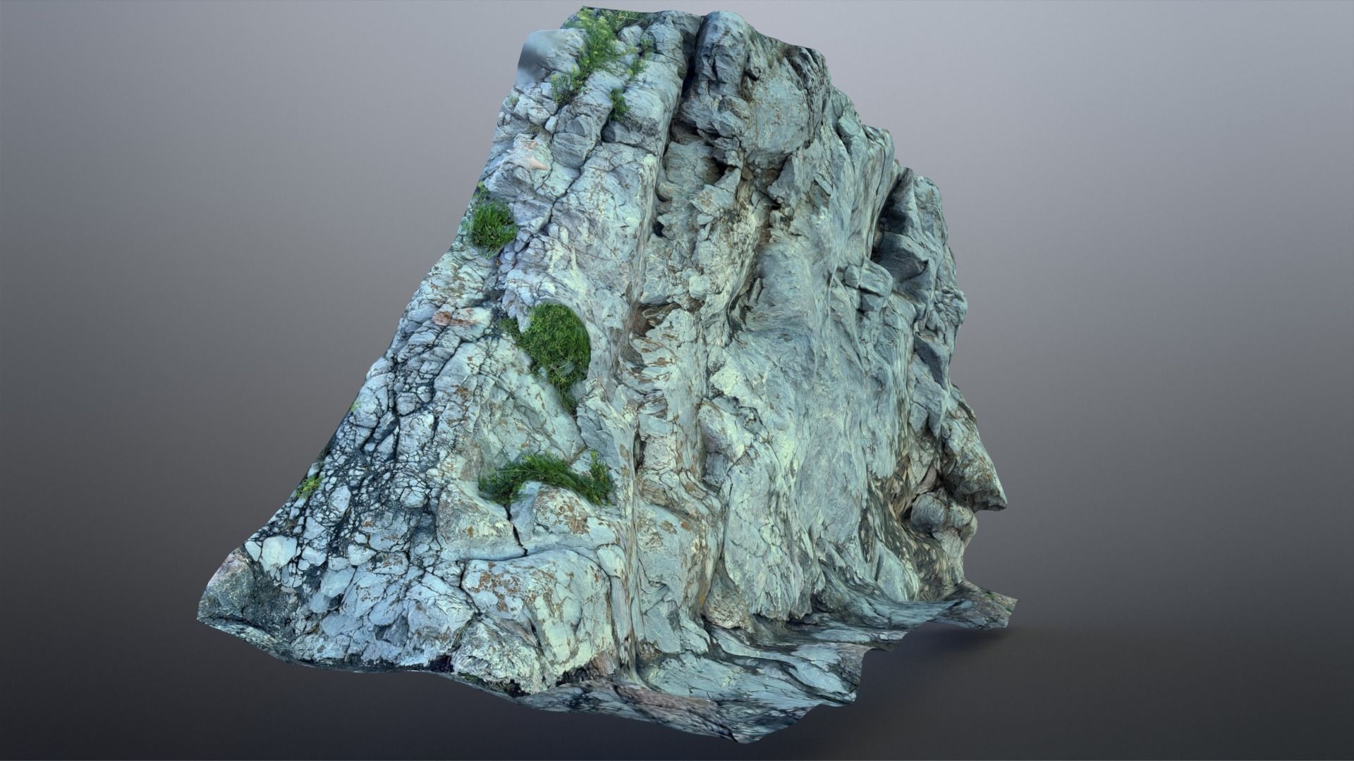 Rock Cliffs Low-poly 3D model_6